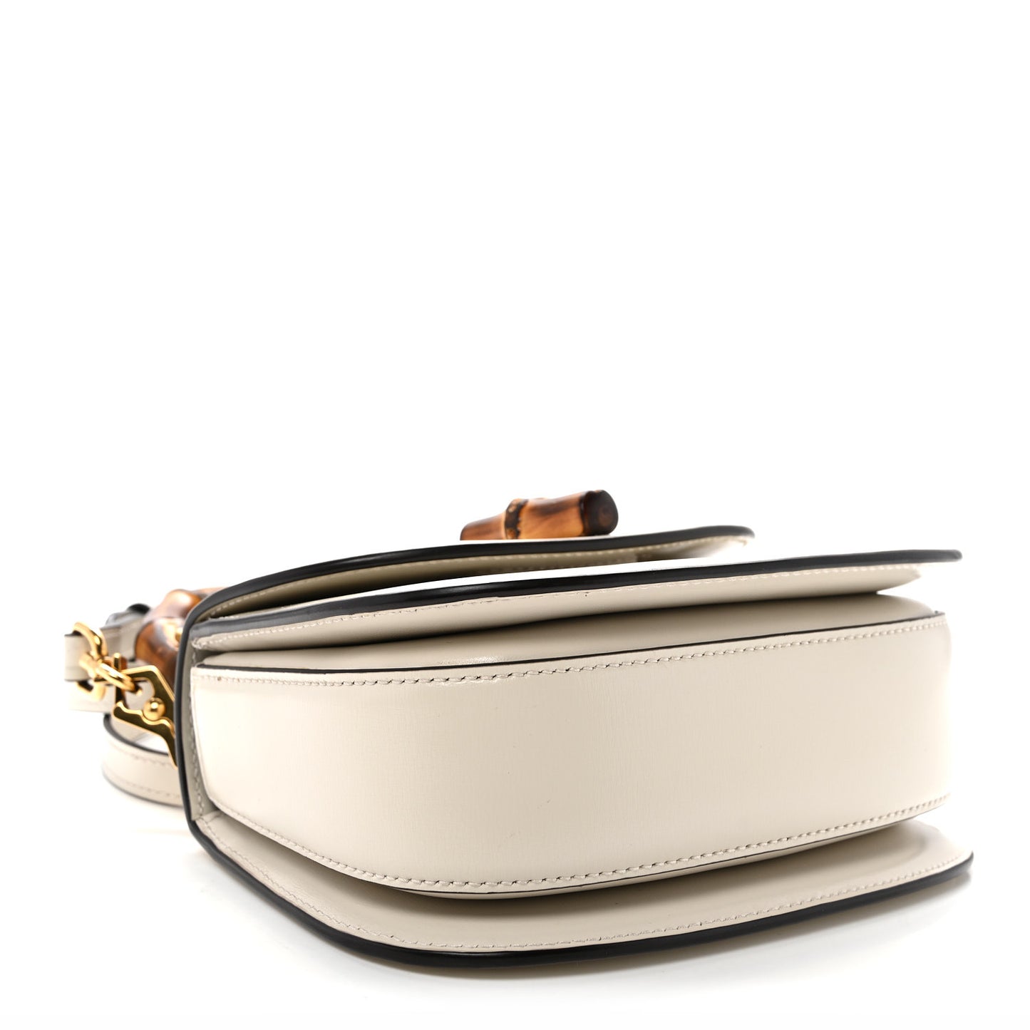 Boarded Dyana Lux Calfskin Web Mini Bamboo 1947 Top Handle Bag Mystic White