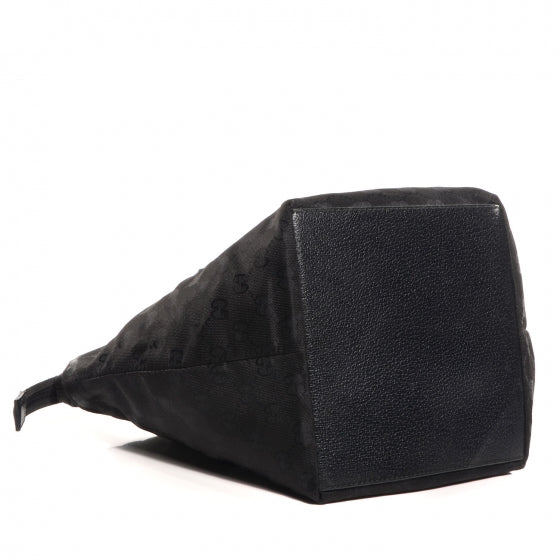 GG Monogram Small Web Handle Bucket Tote Black