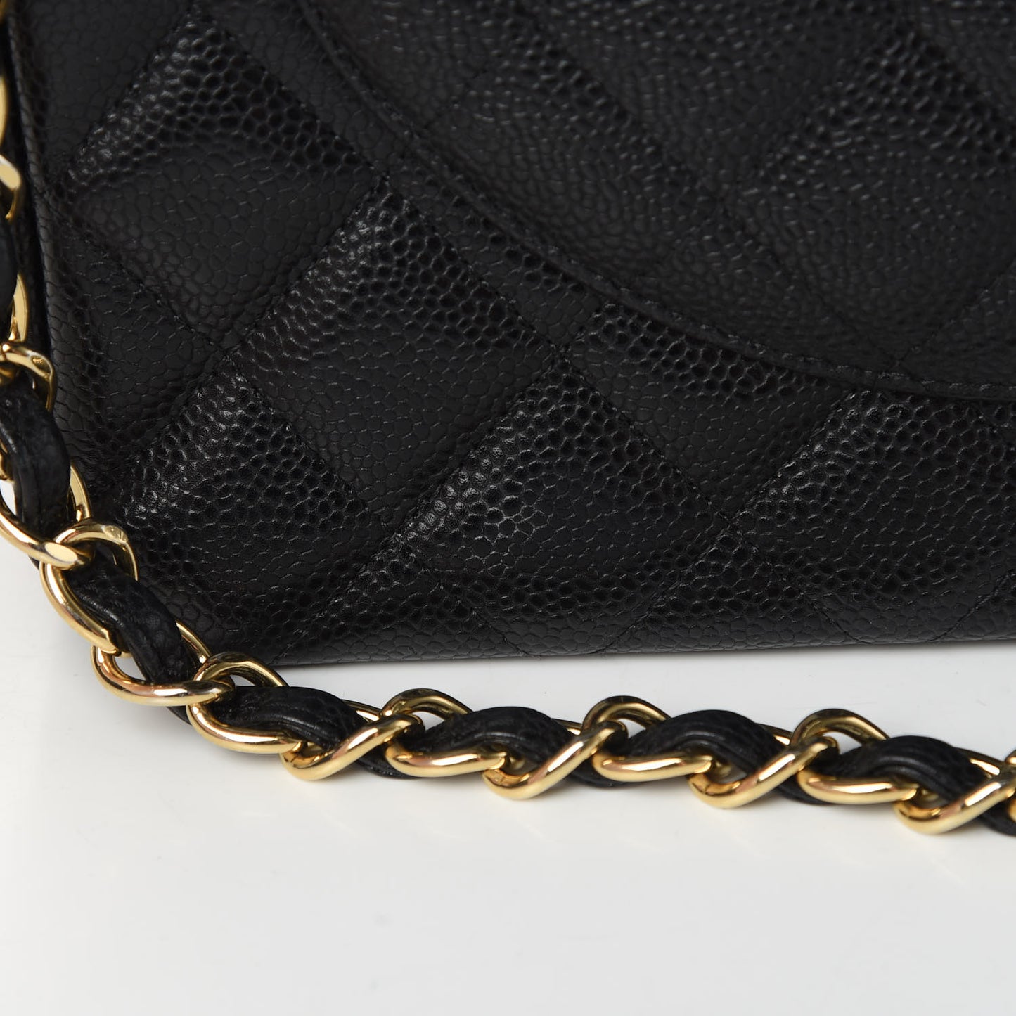 Caviar Quilted Maxi Double Flap Black