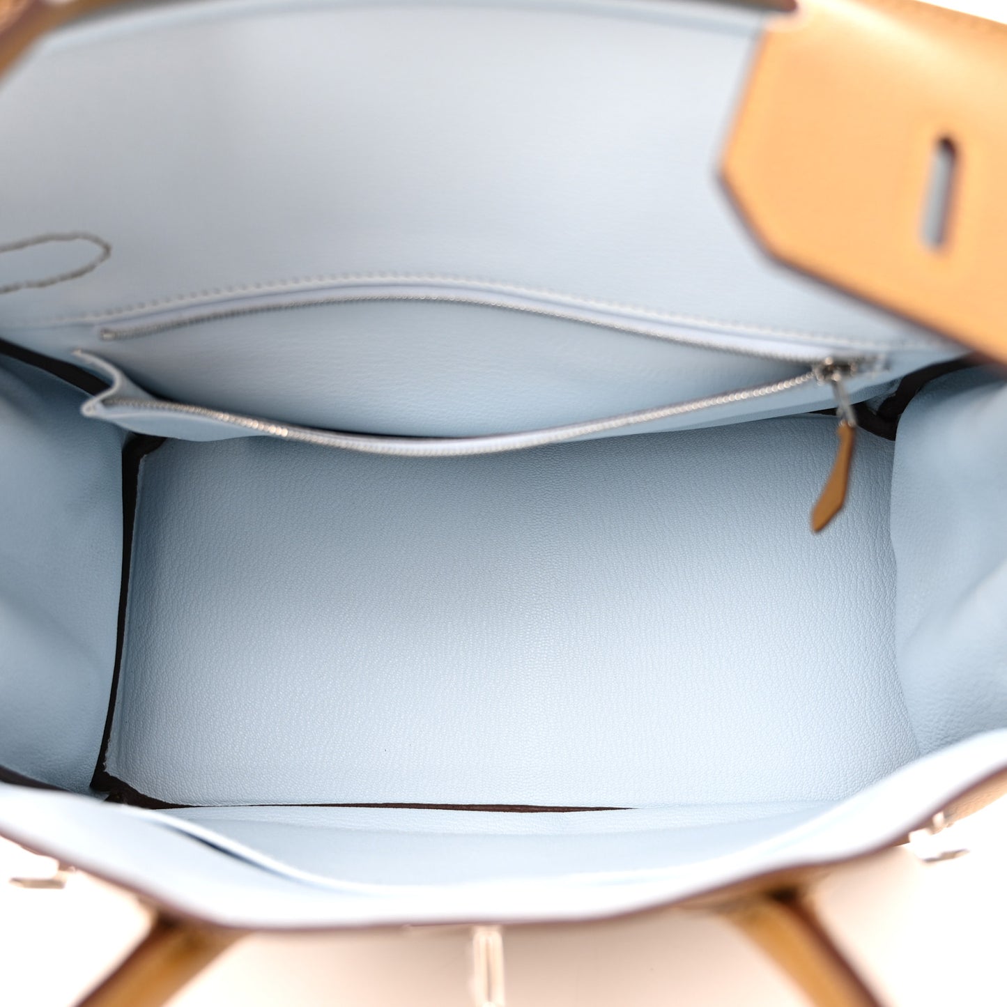 Togo Verso Birkin 30 Bronze Dore Bleu Brume