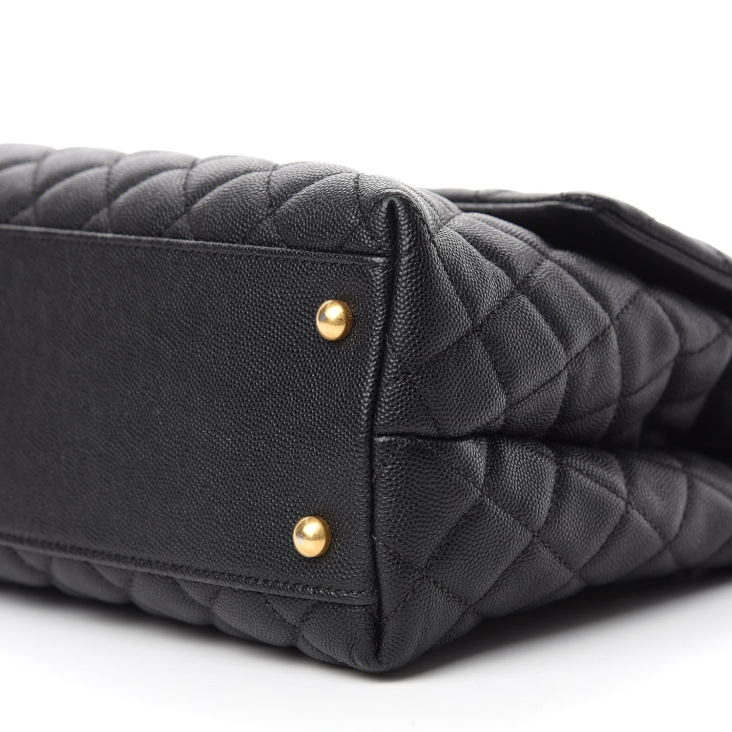 Chanel Caviar Quilted Medium Coco Handle Flap Black 7 of 10