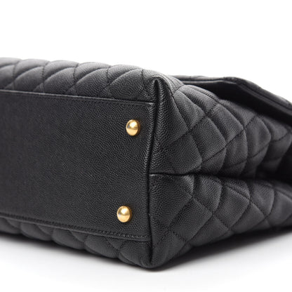 Chanel Caviar Quilted Medium Coco Handle Flap Black 7 of 10
