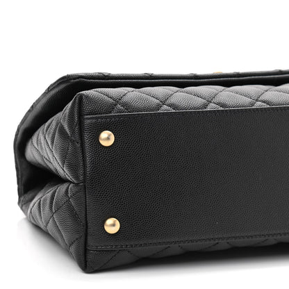 Chanel Caviar Quilted Small Coco Handle Flap Black 9 of 11