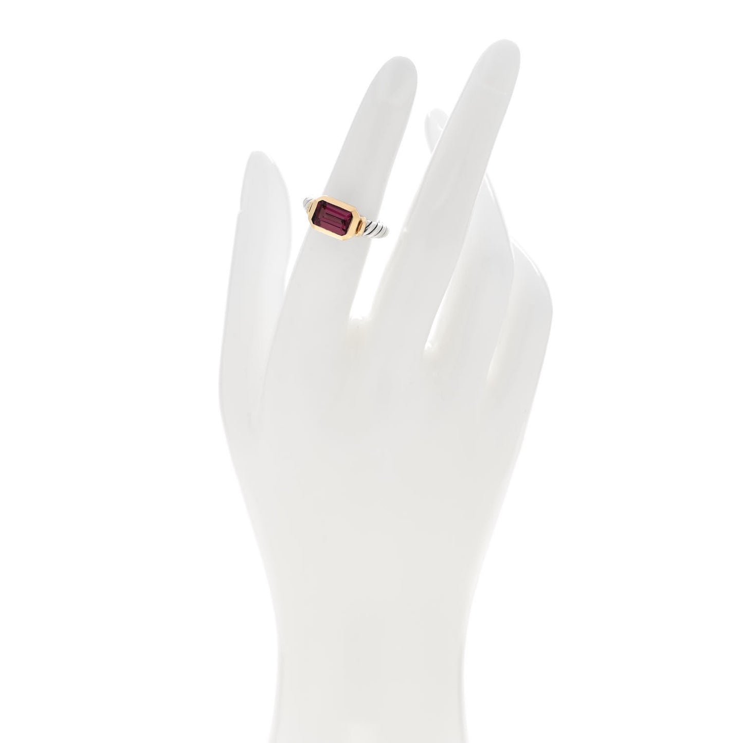 Sterling Silver 18K Yellow Gold Rhodolite Novella Ring 49 5