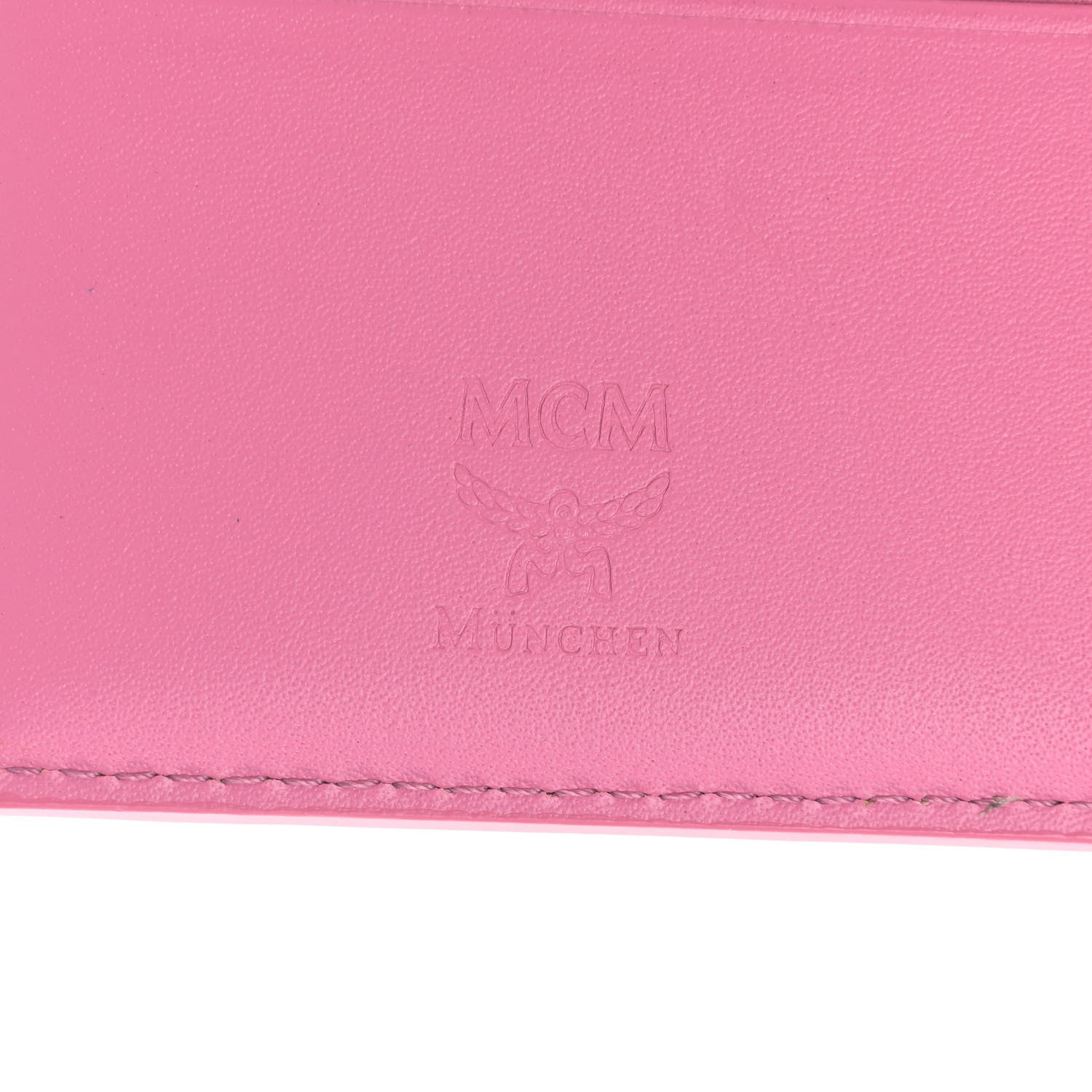 MCM Visetos Studded Passport Holder Pink 6 of 6