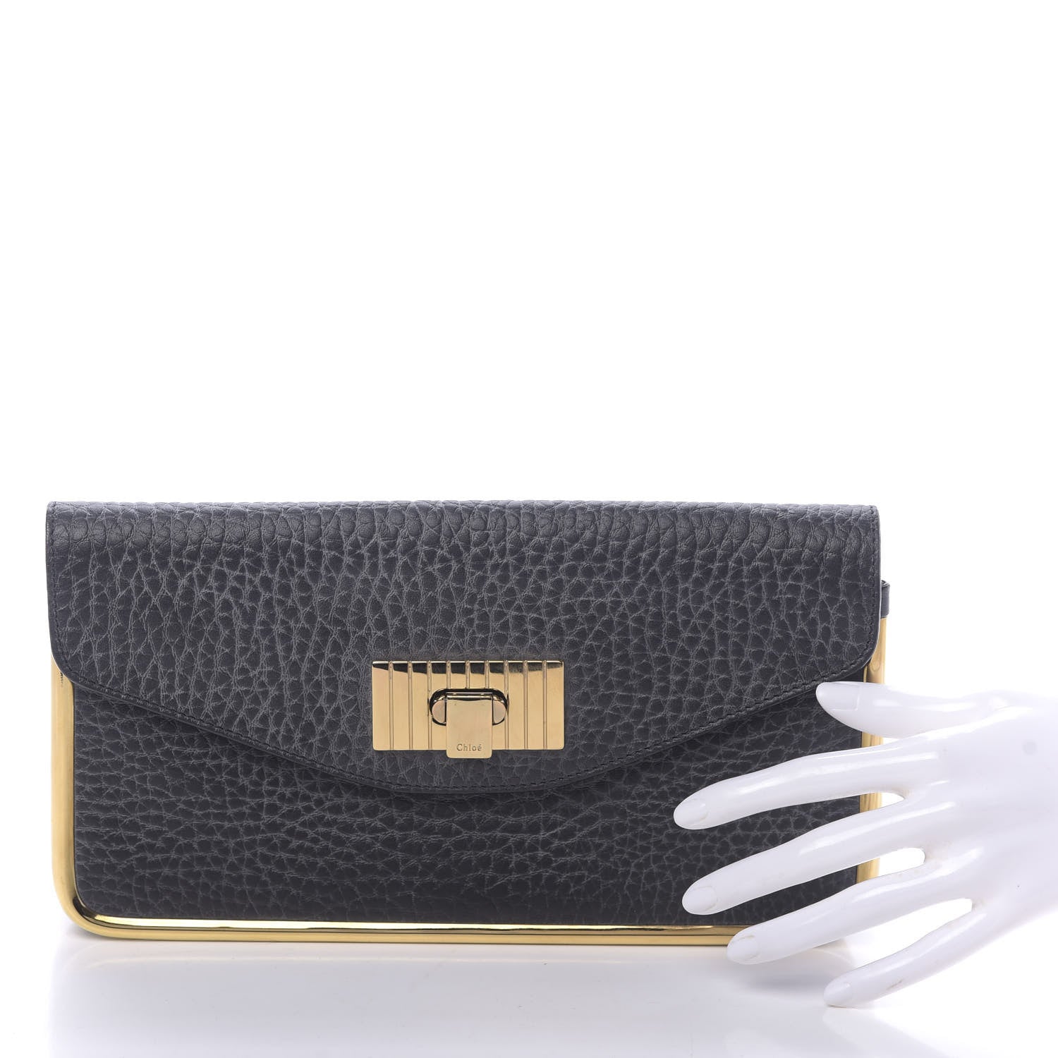 Chloe Grained Calfskin Sally Clutch Black 2 of 9