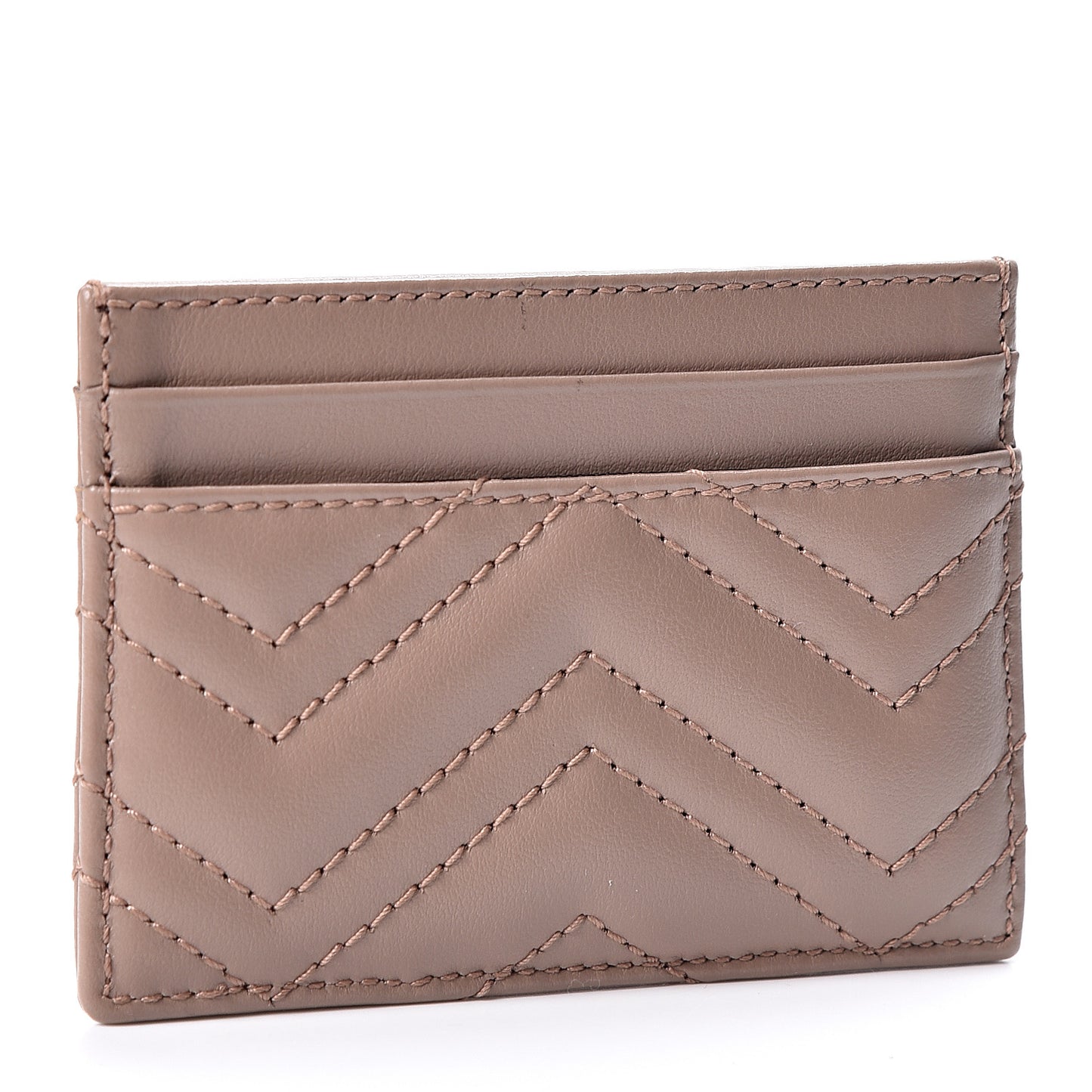 Calfskin Matelasse GG Marmont Card Holder Porcelain Rose