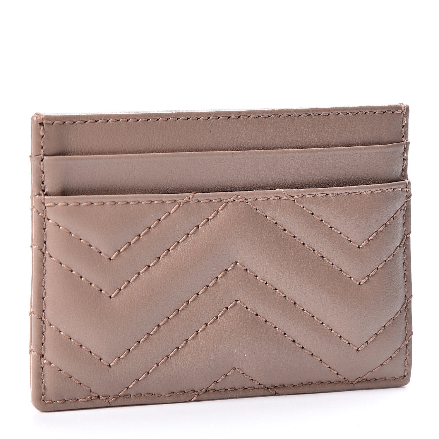 Gucci Calfskin Matelasse GG Marmont Card Holder Porcelain Rose 2 of 8