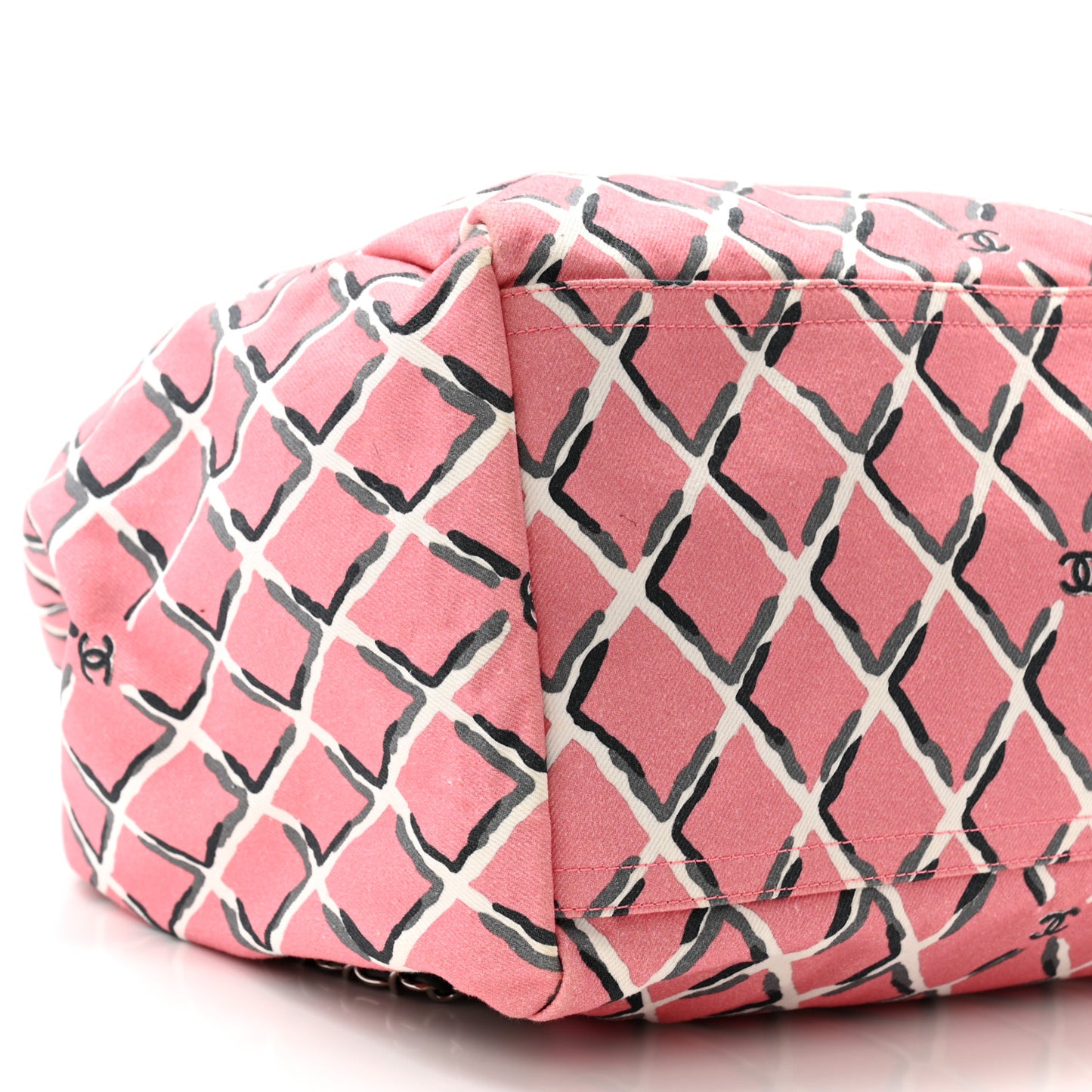 Canvas Coco Beach Backpack Pink Grey