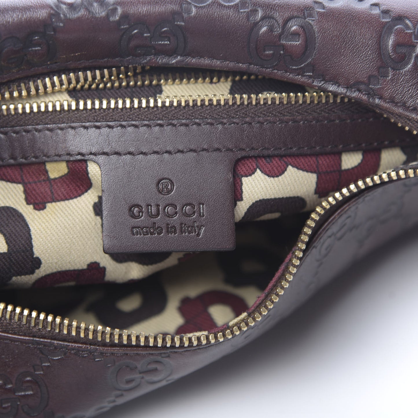 Guccissima Medium Horsebit Chain Hobo Dark Brown