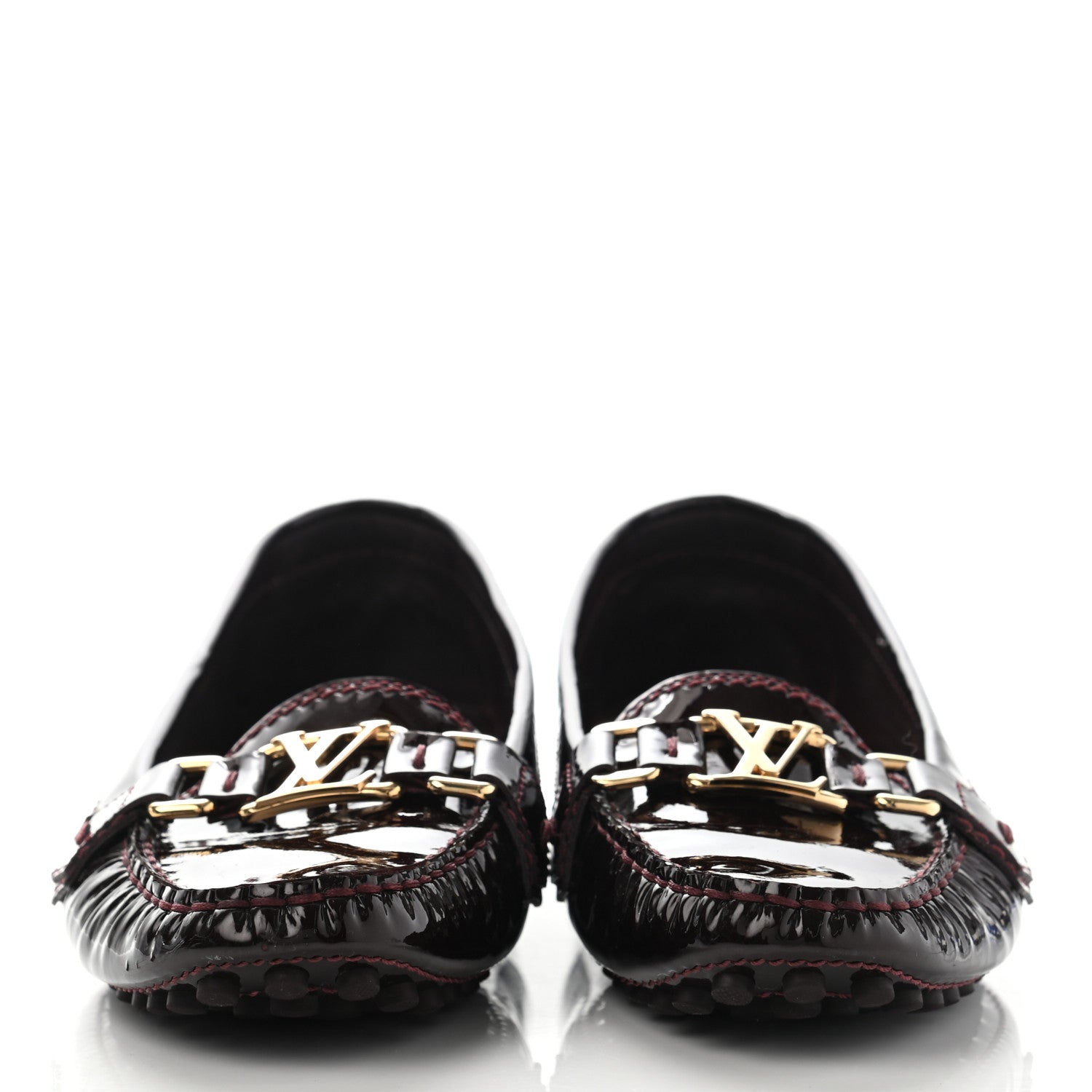 Louis Vuitton Patent Calfskin Oxford Loafers 39 Amarante 2 of 12