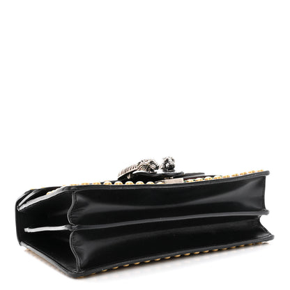 Gucci Calfskin Floral Embroidered Studded Small Dionysus Shoulder Bag Black 4 of 12