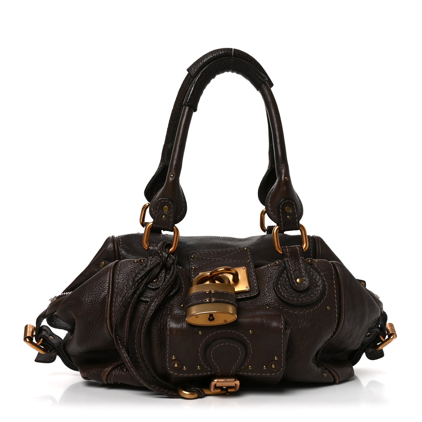 Calfskin Paddington Front Pocket Tote Chocolate