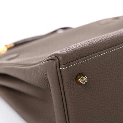 Hermes Togo Kelly Retourne 32 Etoupe 10 of 15