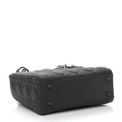 Christian Dior Ultra Matte Calfskin Cannage Small My ABCDior Lady Dior Black 4 of 9