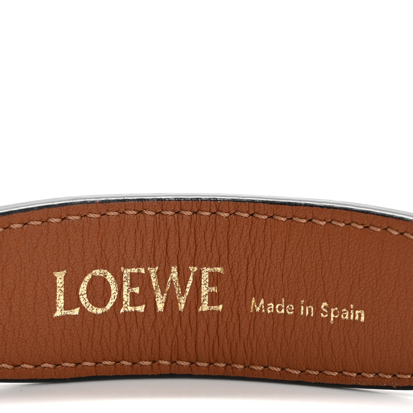 Calfskin Branded Short Strap Tan