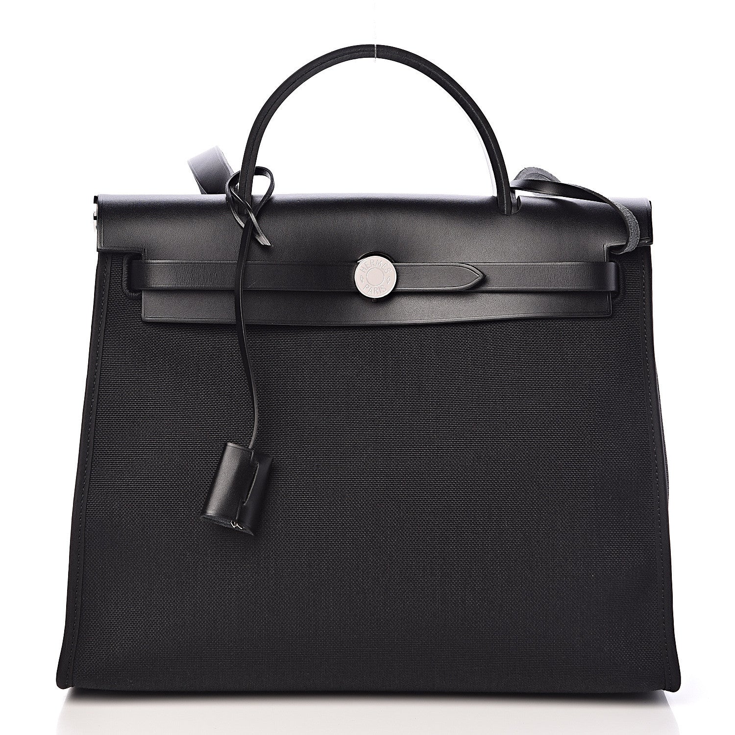 Hermes Military Toile Vache Hunter Herbag Zip PM 31 Black 3 of 13