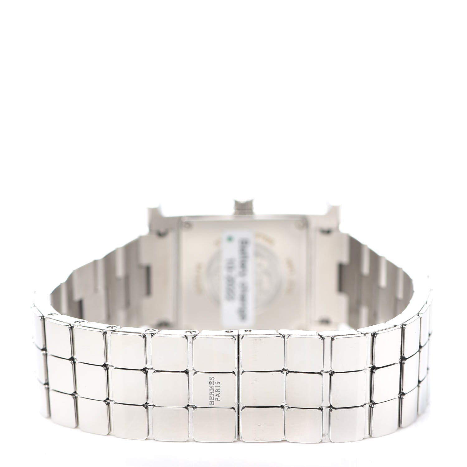 Hermes Stainless Steel Diamond Mother of Pearl 21mm Heure H Hour Quartz Watch 3 of 6