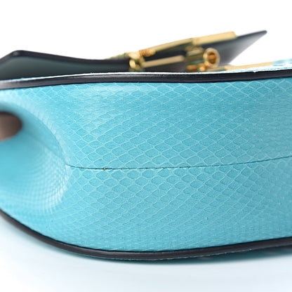 Chloe Ayers Perforated Mini Drew Shoulder Bag Washed Blue 10 of 10
