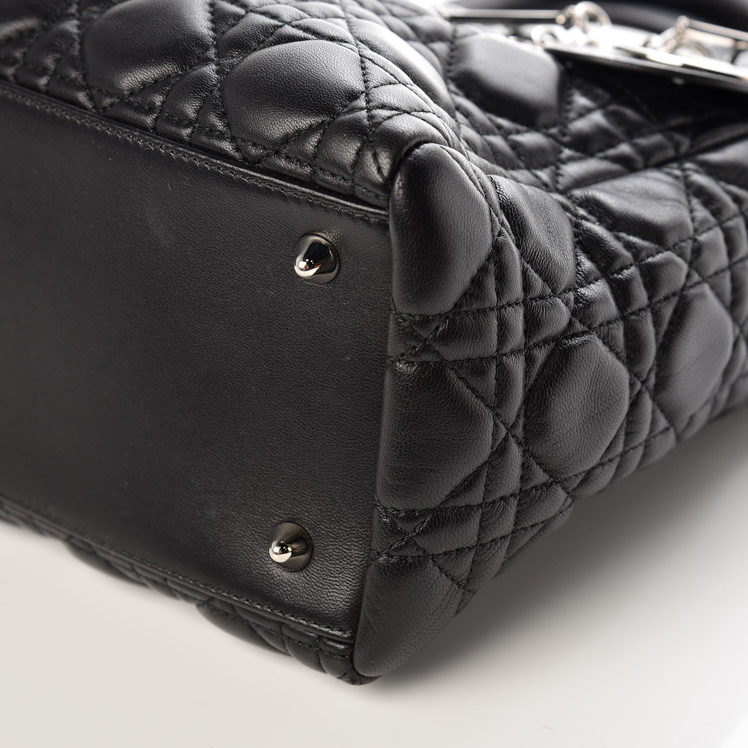 Christian Dior Lambskin Cannage Medium Lady Dior Black 11 of 11