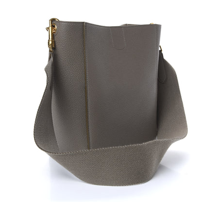 Celine Soft Grained Calfskin Small Sangle Bucket Bag Taupe 2 of 13