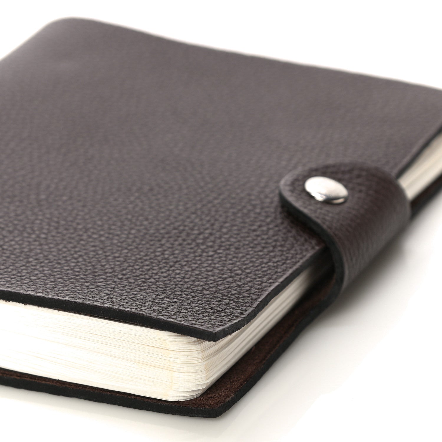 Hermes Togo Ulysse MM Notebook Cover Chocolate 11 of 12