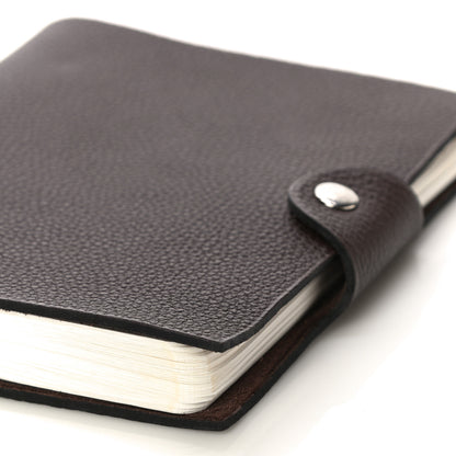 Hermes Togo Ulysse MM Notebook Cover Chocolate 11 of 12