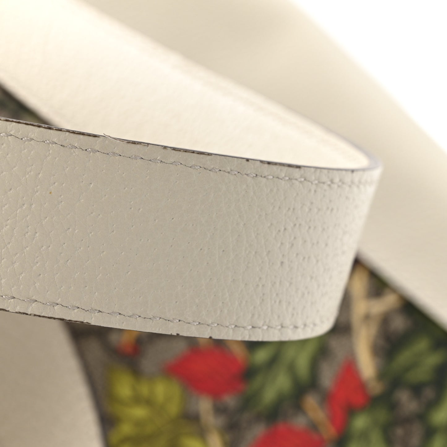 GG Supreme Monogram Flora Web Ophidia Vertical Shopping Tote White