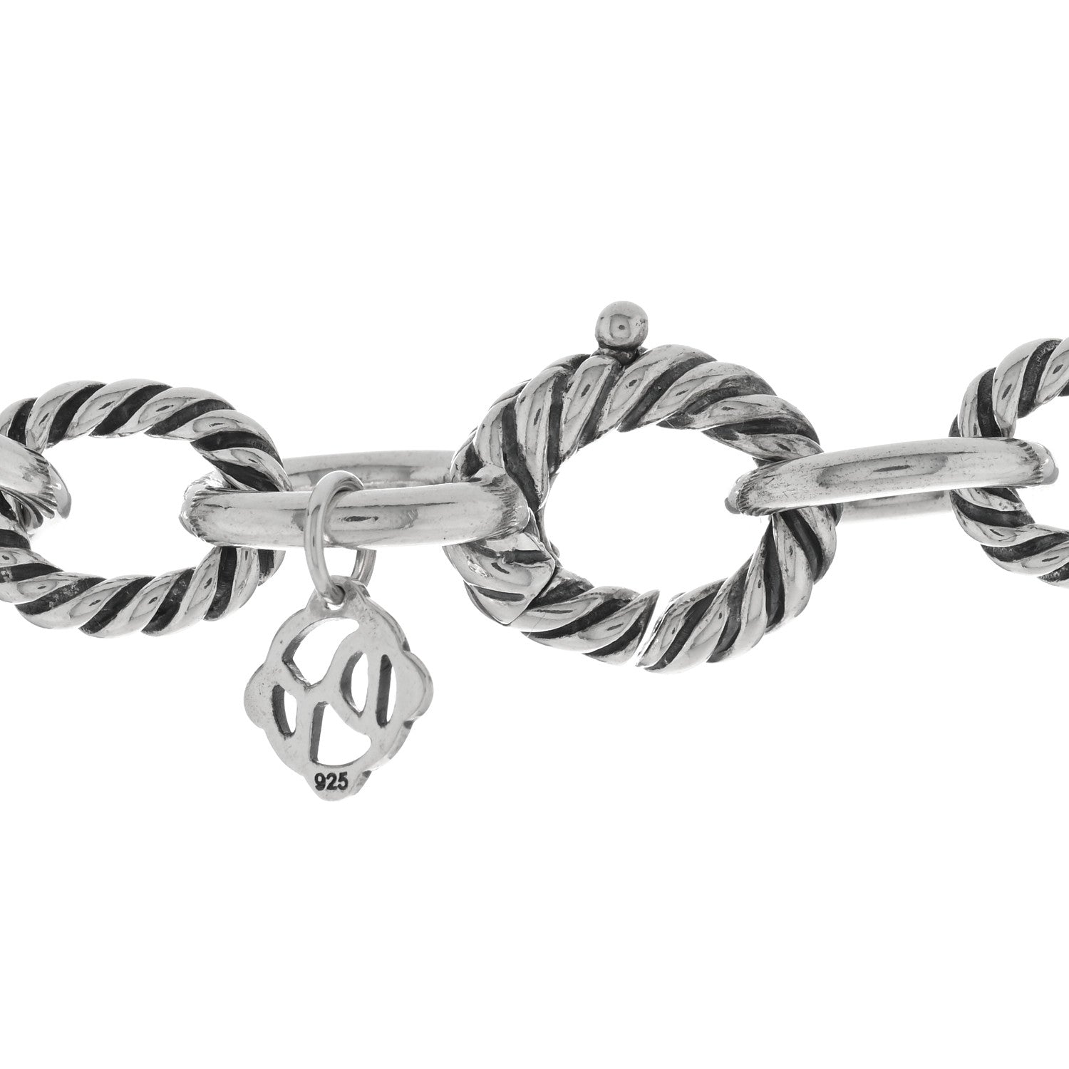 David Yurman Sterling Silver 10mm Medium Oval Link Necklace 4 of 5