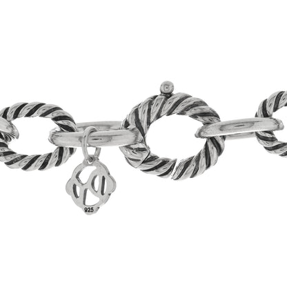 David Yurman Sterling Silver 10mm Medium Oval Link Necklace 4 of 5