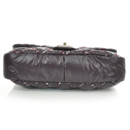 Chanel Nylon Quilted Tweed on Stitch Flap Purple 4 of 9