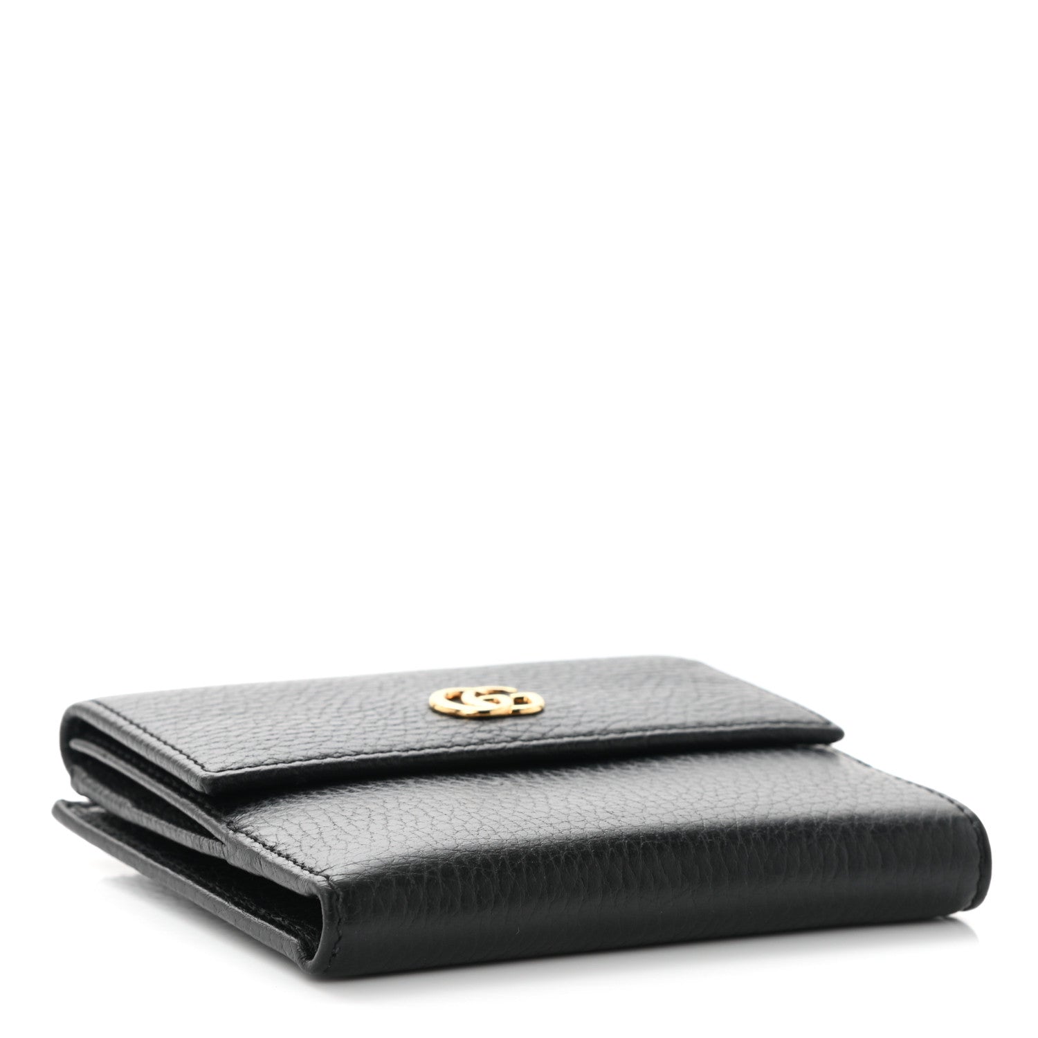 Gucci Dollar Calfskin Double G French Flap Wallet Black 4 of 10