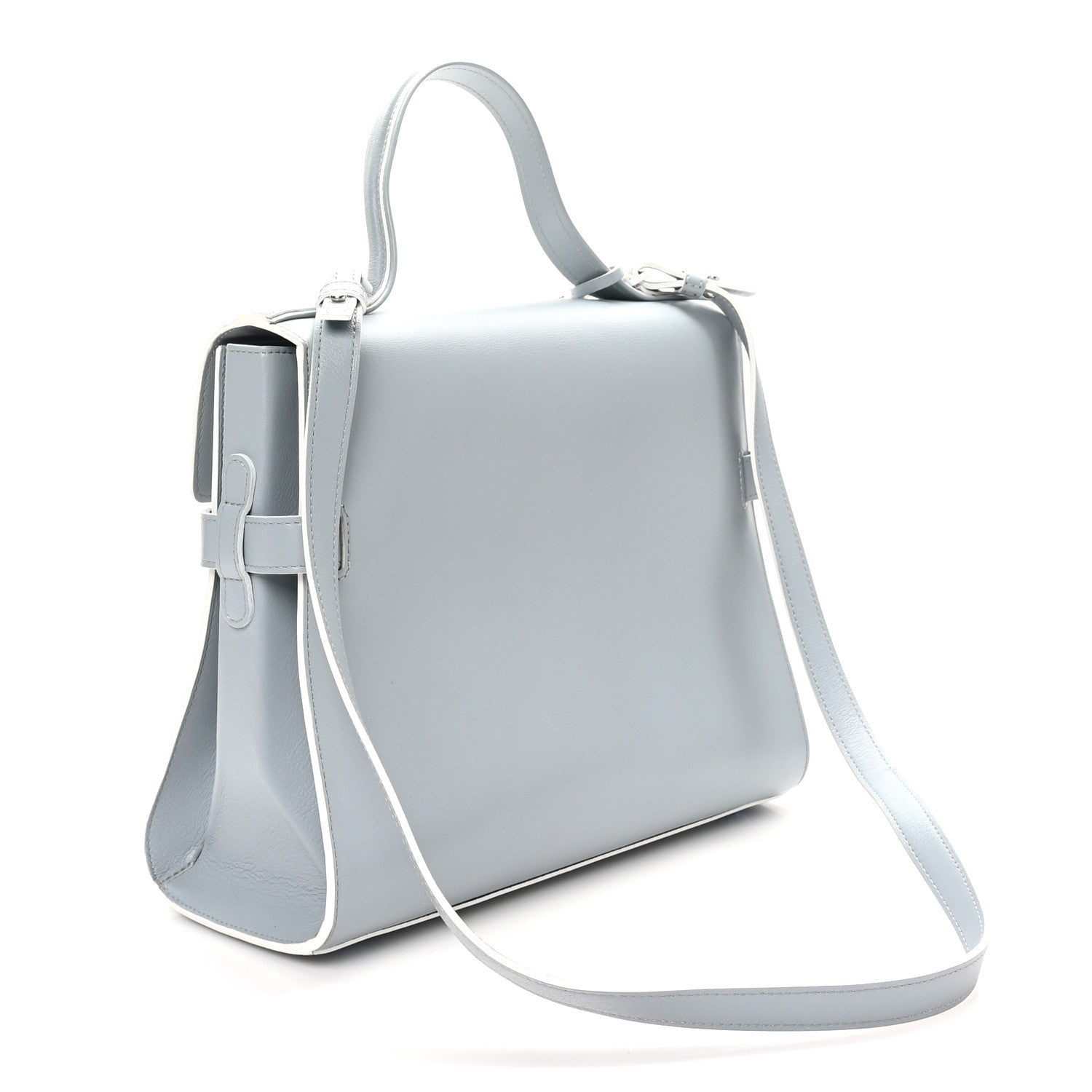 Delvaux Calfskin GM Tempete Satchel Light Blue 2 of 10