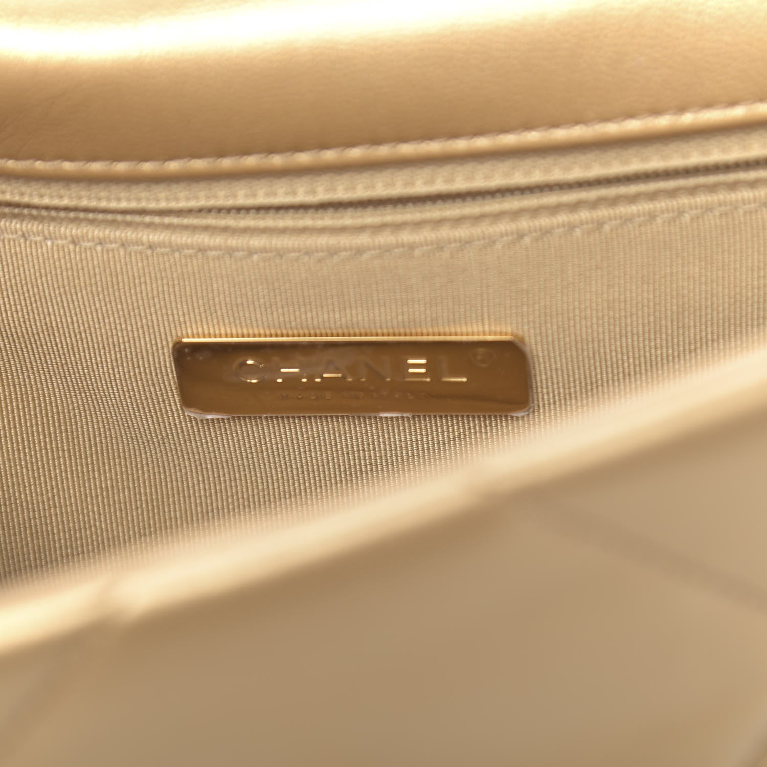 Chanel Metallic Goatskin Quilted Medium 19 Flap Gold 5 of 10