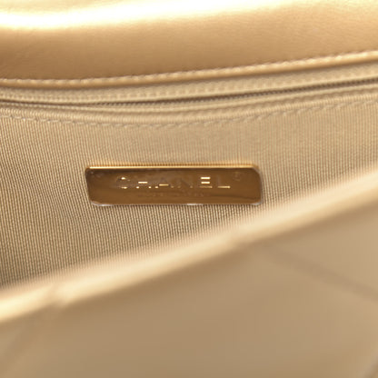 Chanel Metallic Goatskin Quilted Medium 19 Flap Gold 5 of 10