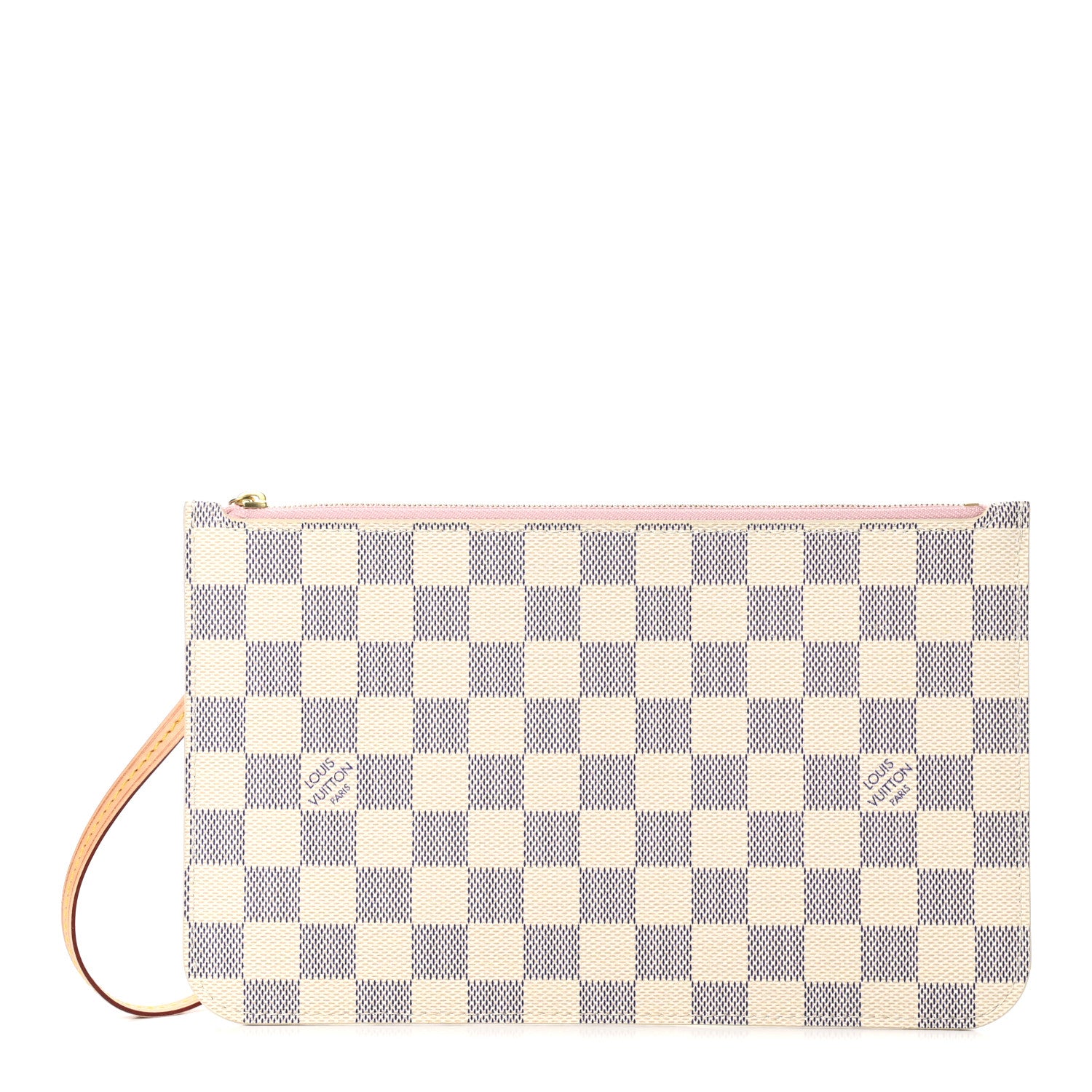 Louis Vuitton Damier Azur Neverfull MM GM Pochette Rose Ballerine 1 of 8