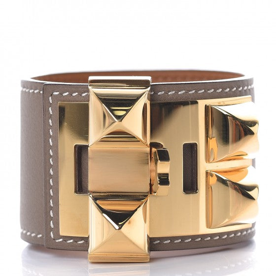 Hermes Swift Collier De Chien CDC Bracelet T2 Etoupe 3 of 6