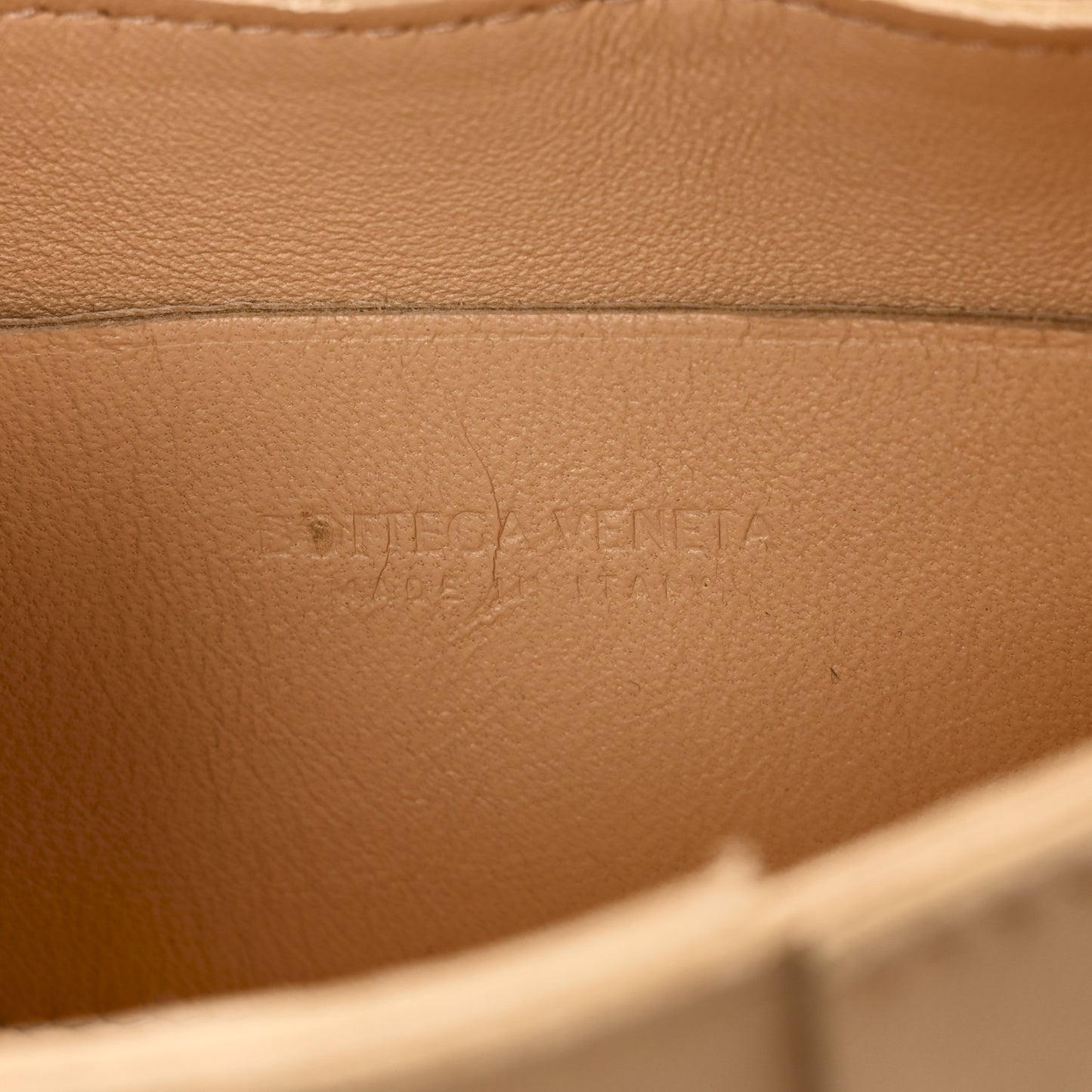Lambskin Maxi Intrecciato Extra Mini Cassette Crossbody Bag Almond