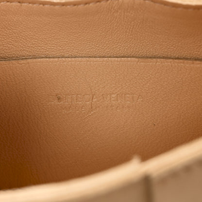 Bottega Veneta Lambskin Maxi Intrecciato Extra Mini Cassette Crossbody Bag Almond 6 of 9