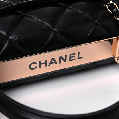 Chanel Lambskin Quilted Small Trendy CC Dual Handle Flap Bag Black 10 of 11