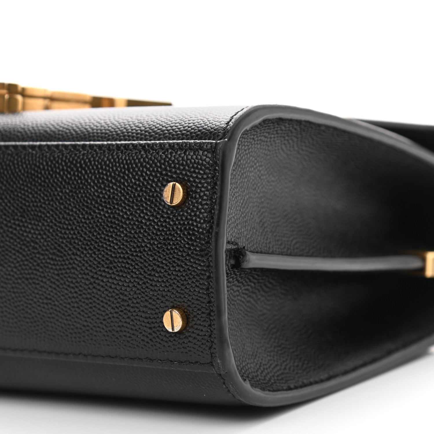 Saint Laurent Grain de Poudre Mini Classic Monogram Cassandra Top Handle Black 12 of 12