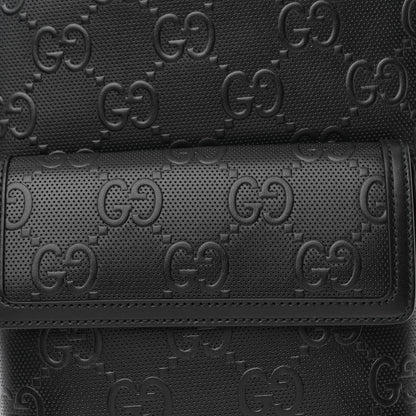 Gucci Calfskin GG Tennis Embossed Backpack Black 8 of 10