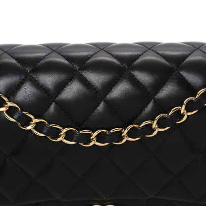 Chanel Lambskin Quilted Medium Double Flap Black 8 of 10