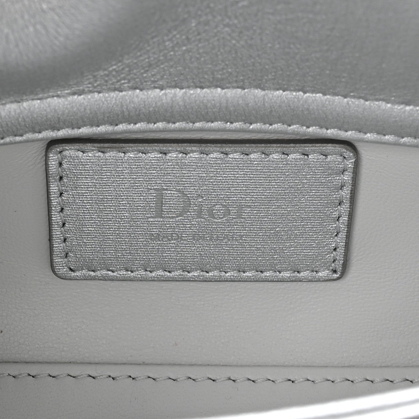 Laminated Lambskin Micro Lady D-Joy Silver