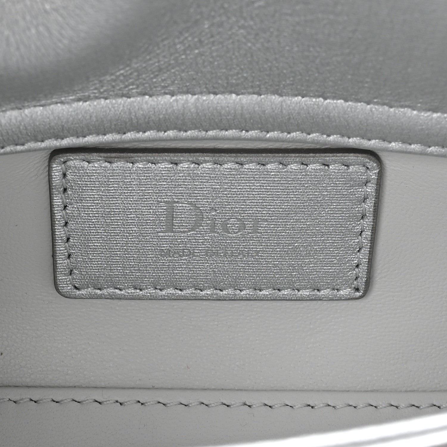 Christian Dior Laminated Lambskin Micro Lady D-Joy Silver 6 of 10
