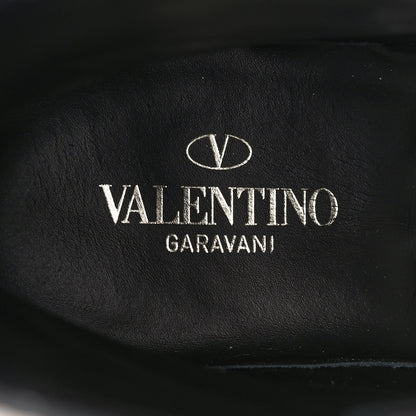 Valentino Garavani Calfskin Womens VLOGO 35mm Combat Boots 37 Black 7 of 9