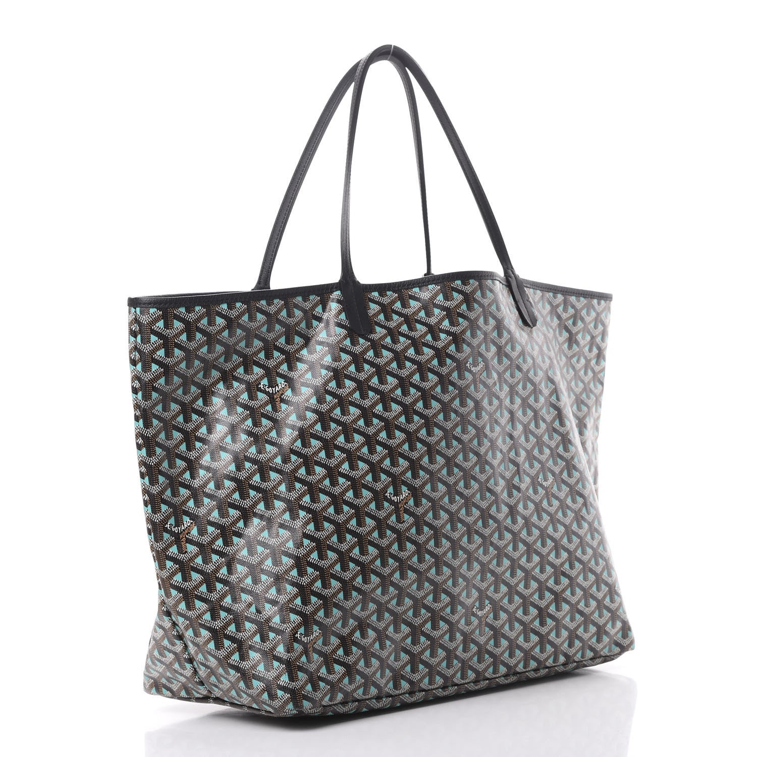 Goyard Goyardine Saint Louis Claire Voie GM Black Blue 3 of 12