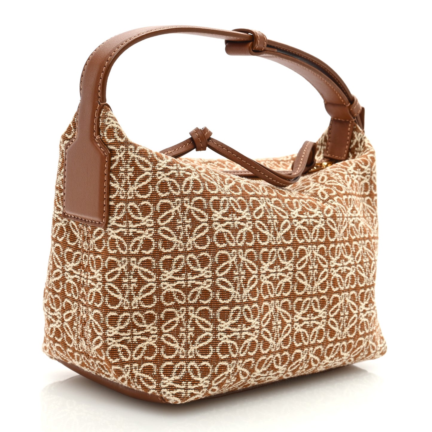 Jacquard Anagram Calfskin Small Cubi Bag Tan Pecan