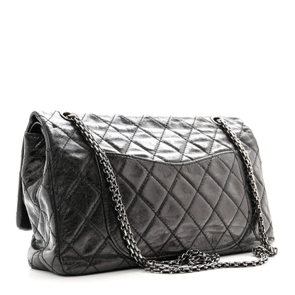 Chanel Metallic Aged Calfskin Quilted 2.55 Reissue 227 Flap Black 2 of 12