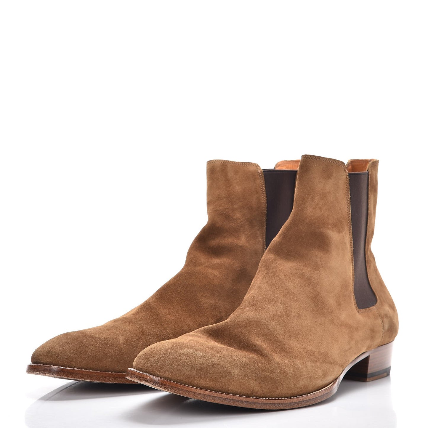 Mens Suede Wyatt Chelsea Boots 48 Brown